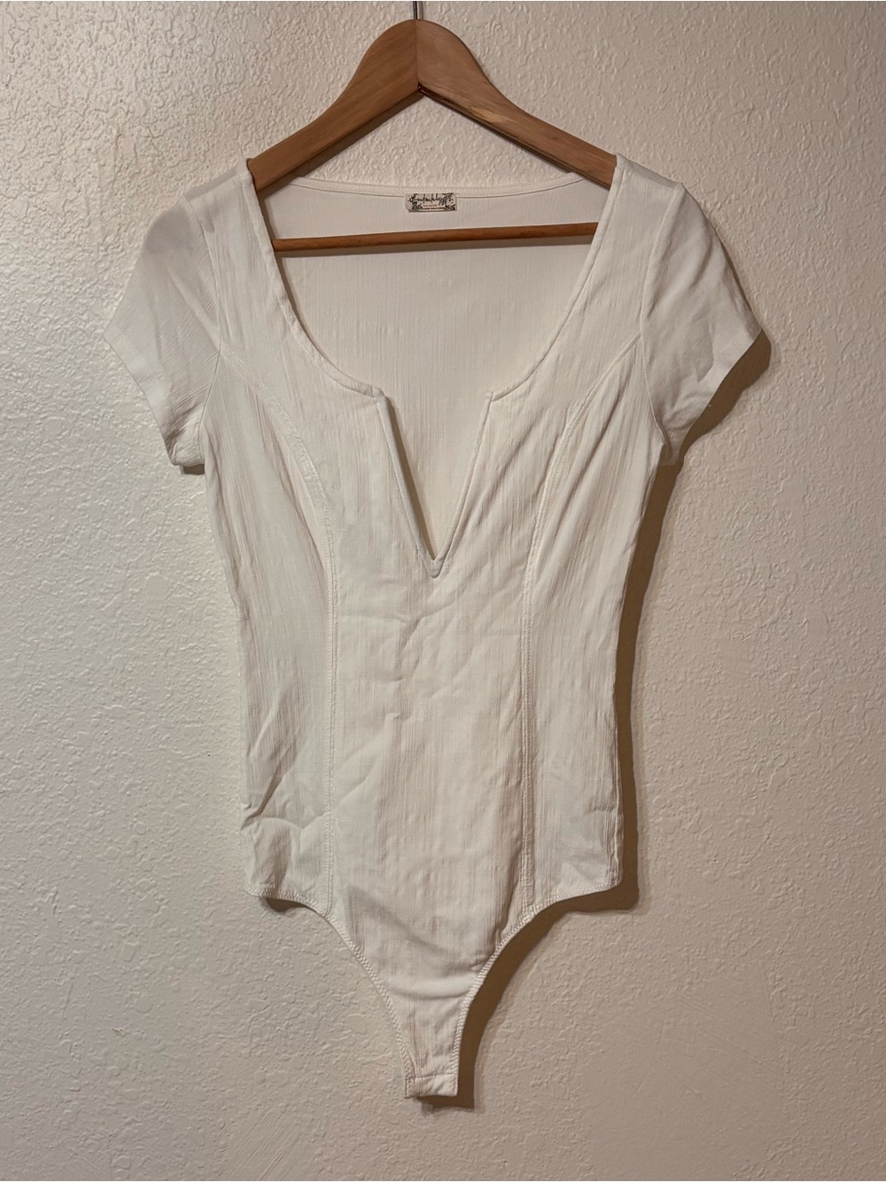Free People Deep Conversations Wire V Bodysuit Small
